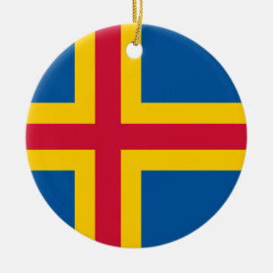 Flag of Åland Ceramic Ornament