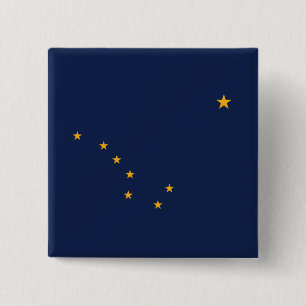 Flag of Alaska 15 Cm Square Badge