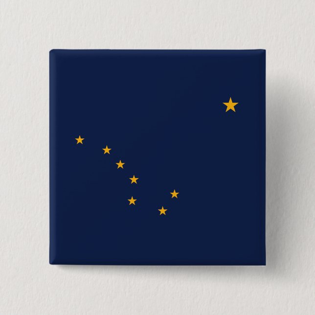 Flag of Alaska 15 Cm Square Badge (Front)