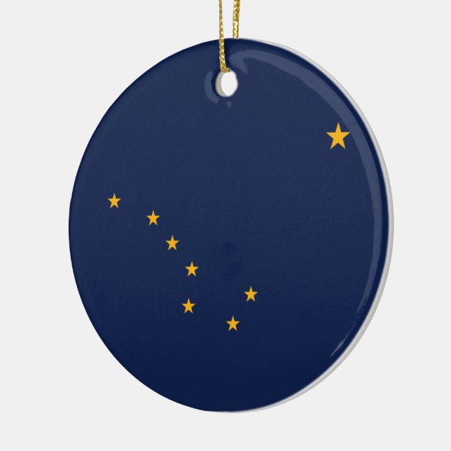 Flag of Alaska Ceramic Ornament (Left)