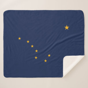 Flag of Alaska (US State) Sherpa Blanket