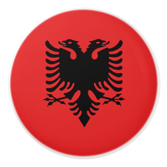 Flag of Albania Ceramic Knob (Front)