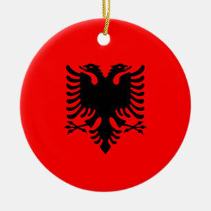 Flag of Albania Ceramic Ornament