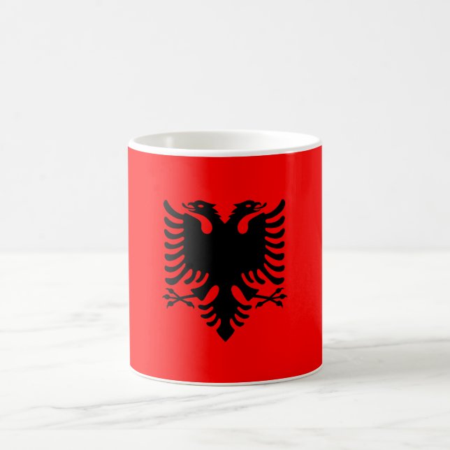 Flag of Albania Coffee Mug (Center)