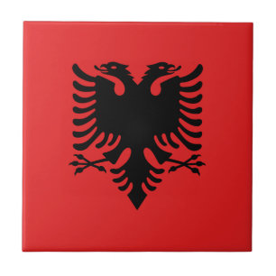Flag of Albania - Flamuri i Shqipërisë Ceramic Tile