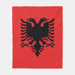 Flag of Albania Fleece Blanket