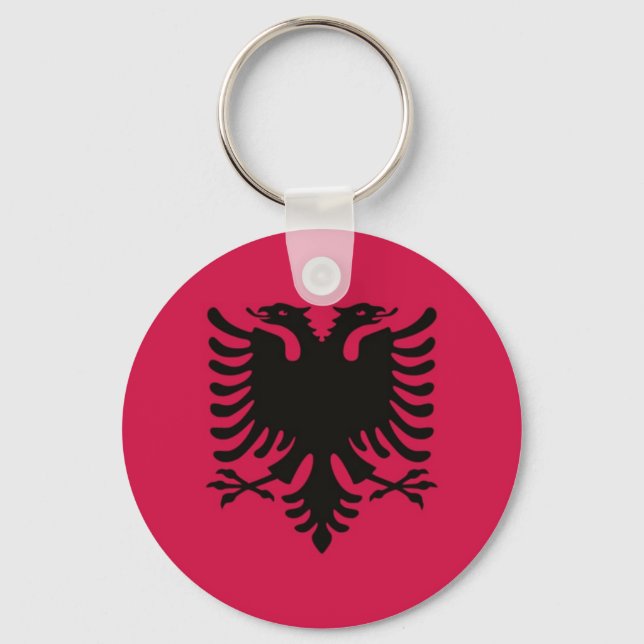 Flag of Albania Key Ring (Front)