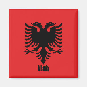 Flag of Albania, labelled, Magnet