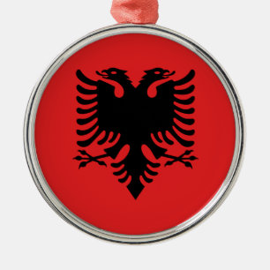 Flag of Albania Metal Ornament