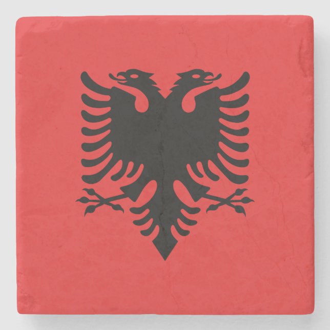 Flag of Albania Stone Coaster (Front)