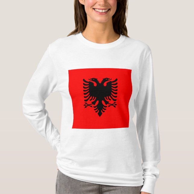 Flag of Albania T-Shirt (Front)