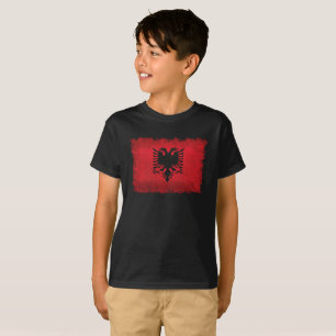 Flag of Albania Vintage Retro Style T-Shirt