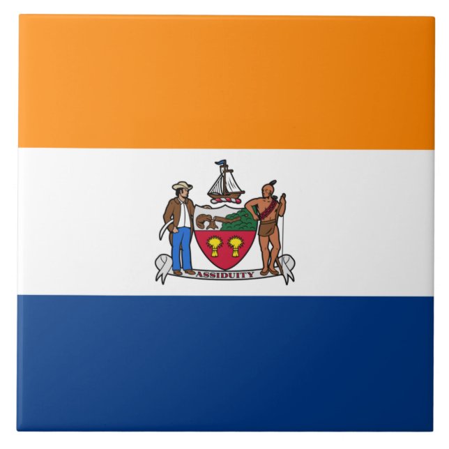 Flag of Albany (New York) Ceramic Tile (Front)