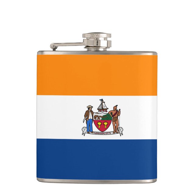 Flag of Albany, New York Hip Flask (Front)