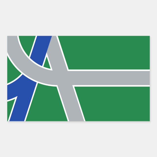 Flag of Albany, Oregon Rectangular Sticker (Front)