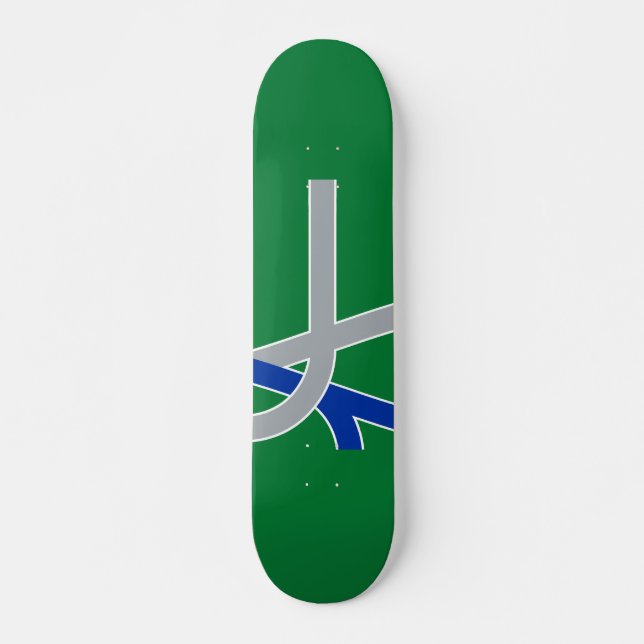 Flag of Albany, Oregon Skateboard (Front)
