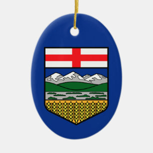 Flag of Alberta - CANADA Ceramic Ornament