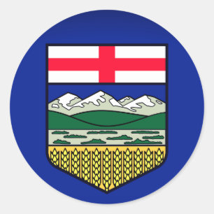 Flag of Alberta - CANADA Classic Round Sticker