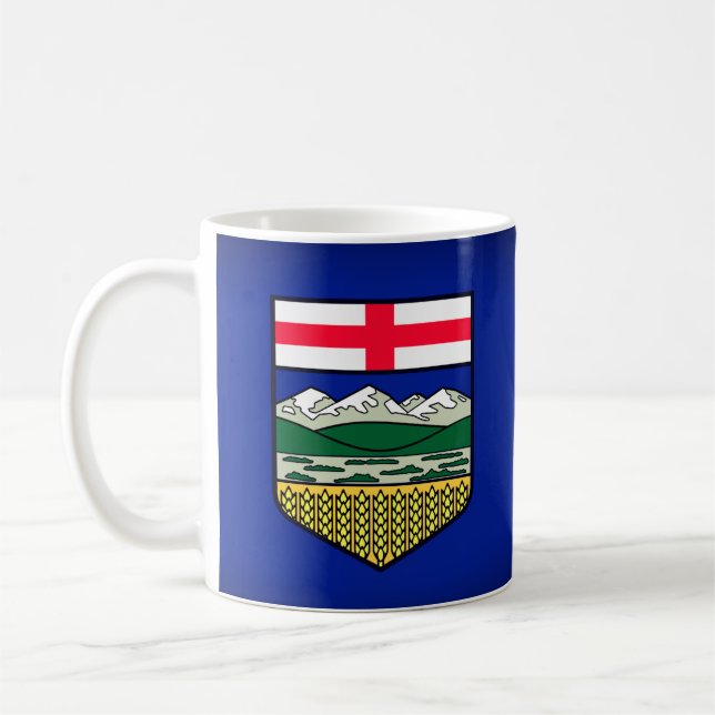 Flag of Alberta - CANADA Coffee Mug (Left)