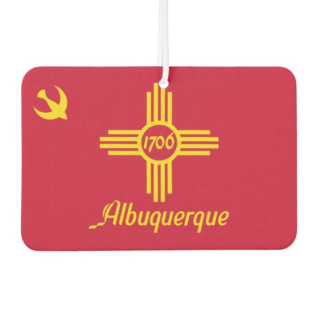 Flag of Albuquerque, New Mexico Air Freshener (Front)