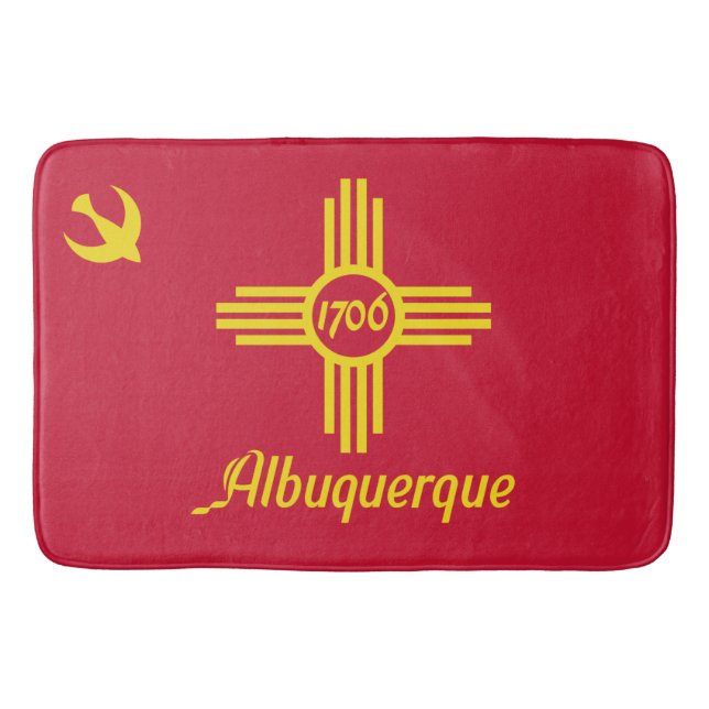 Flag of Albuquerque (New Mexico) Bath Mat (Front)