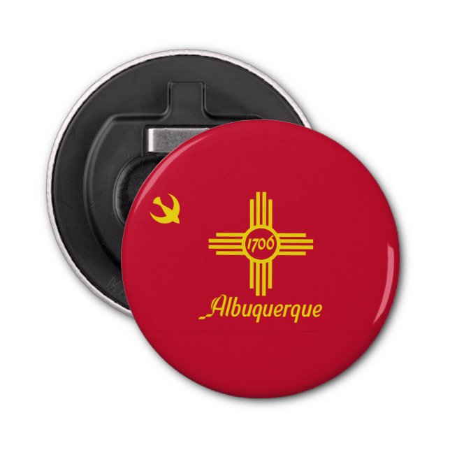 Flag of Albuquerque, New Mexico Bottle Opener (Front)