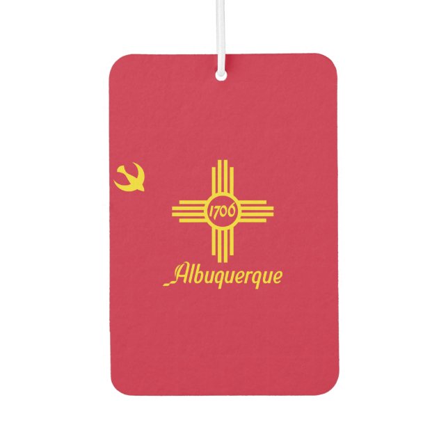 Flag of Albuquerque, New Mexico Car Air Freshener (Front)