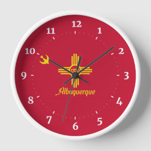 Flag of Albuquerque, New Mexico Clock