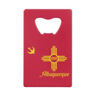 Flag of Albuquerque, New Mexico Credit Card Bottle