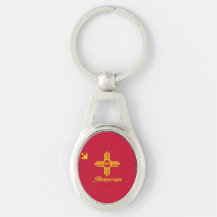 Flag of Albuquerque, New Mexico Keychain