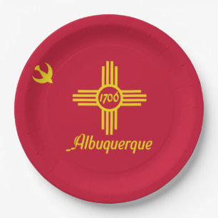 Flag of Albuquerque (New Mexico) Paper Plate