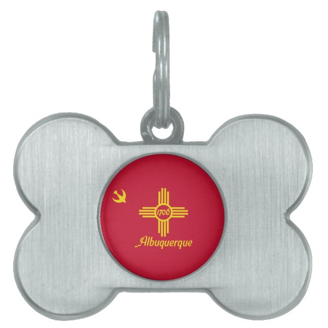 Flag of Albuquerque, New Mexico Pet ID Tag (Front)