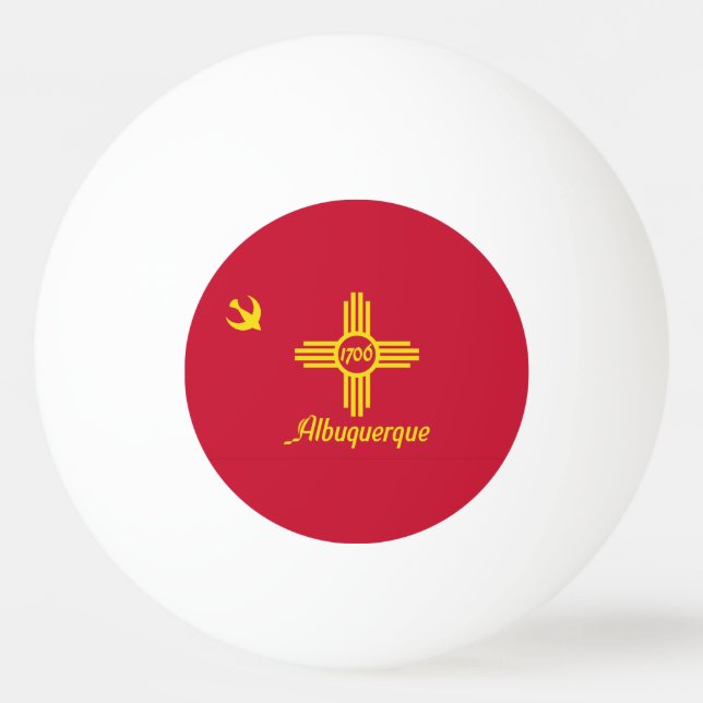 Flag of Albuquerque, New Mexico Ping-Pong Ball (Front)