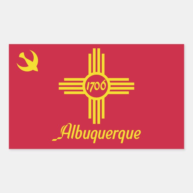 Flag of Albuquerque, New Mexico Rectangular Sticke Rectangular Sticker (Front)