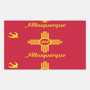 Flag of Albuquerque, New Mexico Rectangular Sticke Rectangular Sticker