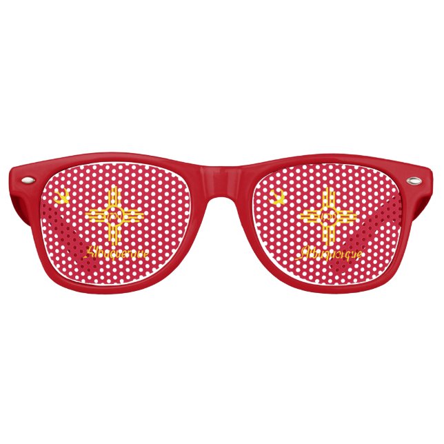 Flag of Albuquerque, New Mexico Retro Sunglasses (Front)