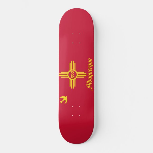 Flag of Albuquerque (New Mexico) Skateboard (Front)