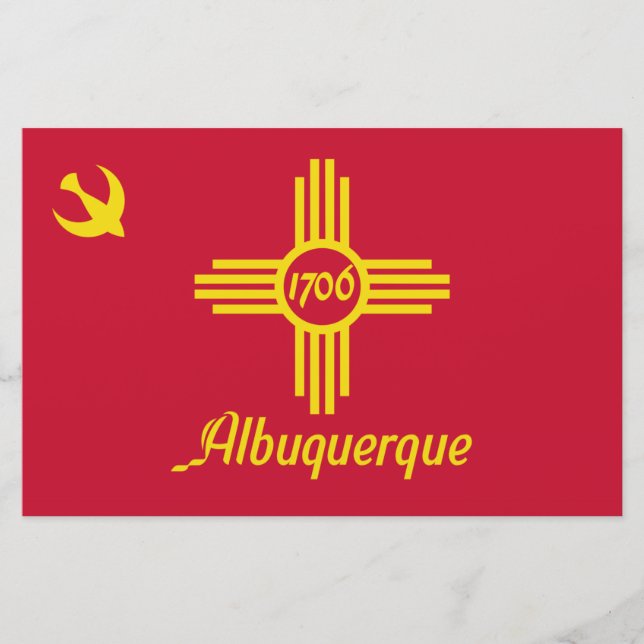 Flag of Albuquerque (New Mexico) Stationery (Front)