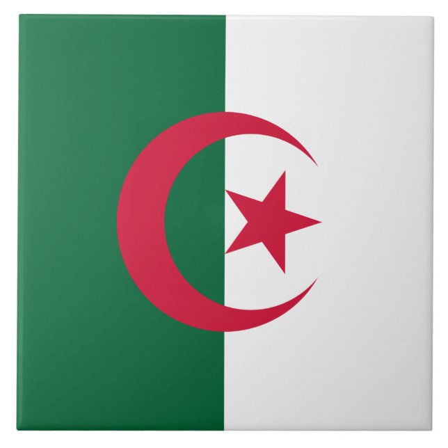 Flag of Algeria Ceramic Tile (Front)