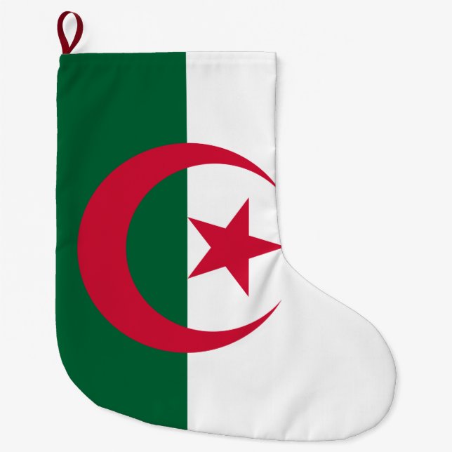 Flag of Algeria Large Christmas Stocking (Front)