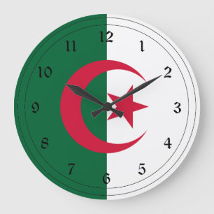 Flag of Algeria Large Clock