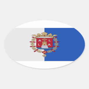 Flag of Alicante, Spain Oval Sticker