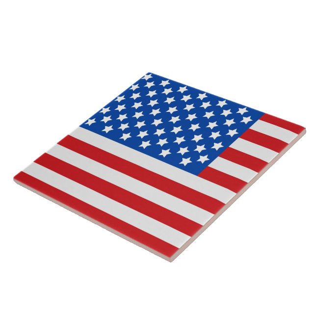 Flag of America Ceramic Tile (Side)