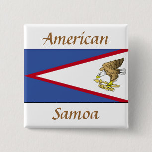 Flag of American Samoa 15 Cm Square Badge