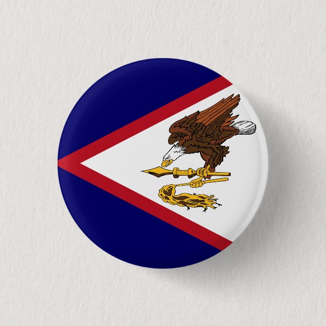 Flag of American Samoa 3 Cm Round Badge (Front)