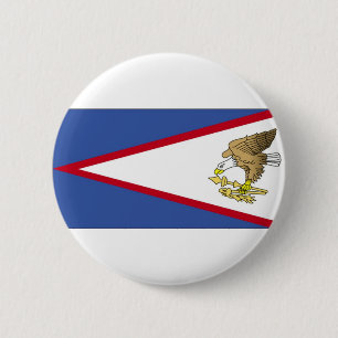 Flag of American Samoa 6 Cm Round Badge