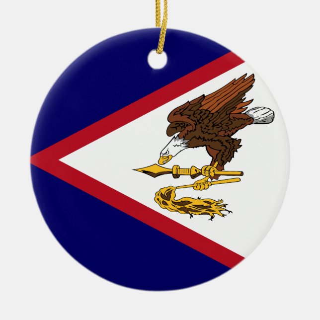Flag of American Samoa Ceramic Ornament (Front)