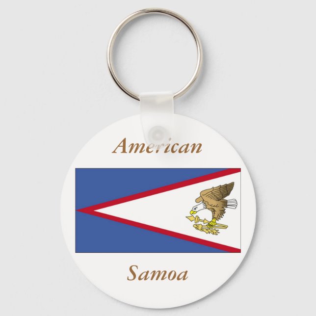 Flag of American Samoa Key Ring (Front)