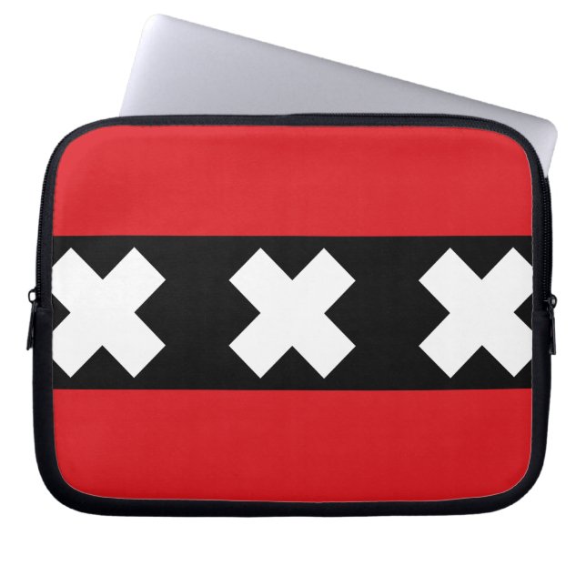 Flag of Amsterdam Laptop Sleeve (Front)
