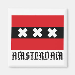 Flag of Amsterdam Magnet